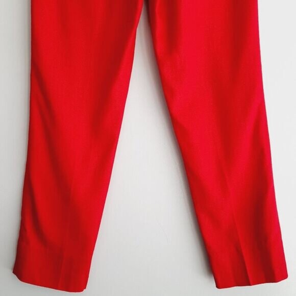 Diane von Furstenberg / DVF Georgia Crop Ankle Dress Pants Trousers Pink 2 Flaw - Picture 9 of 16